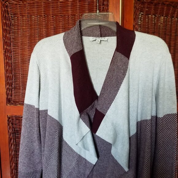 Chaus New York Open Waterfall Cardigan Sweater - Picture 3 of 12